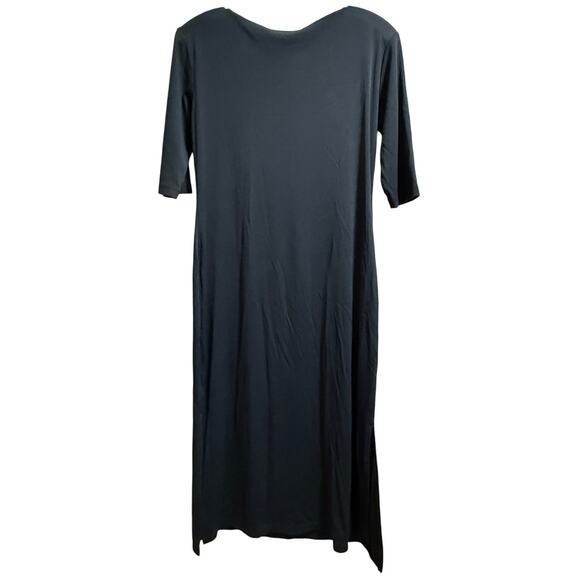 Central Park West 3/4 Sleeve Black Long Dress - Size Medium - Picture 7 of 7